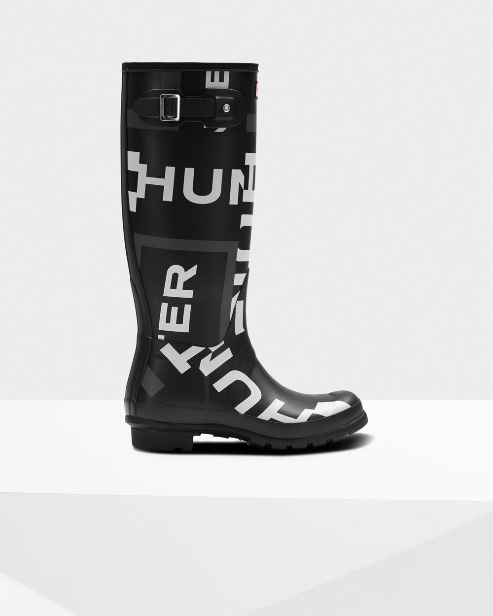 Hoge Regenlaarzen Dames - Hunter Original Exploded Logo - Zwart - 51JDEKVXL